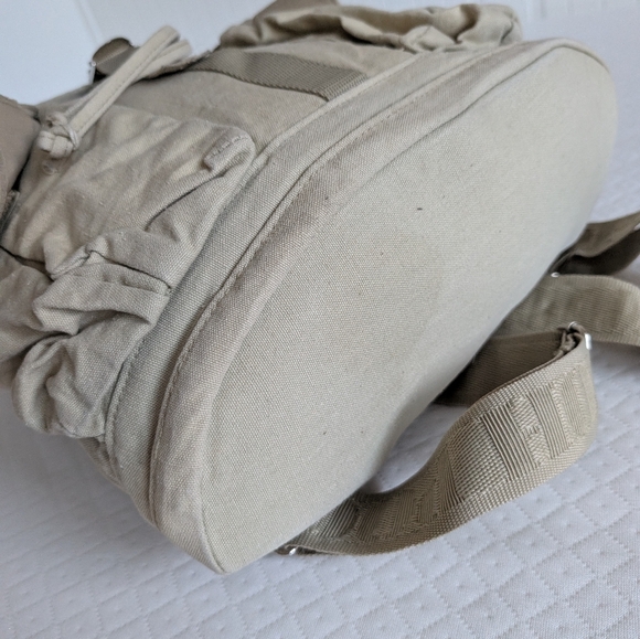 Vintage Disney Winnie The Pooh Beige Canvas Backpack, pockets drawstring Y2K - Picture 15 of 15